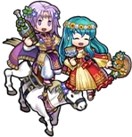 Valentine's Lyon and Eirika Chibi Image Example