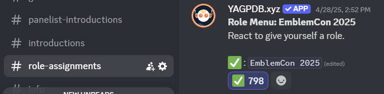 Image of fourth instruction; react to the designated message to acquire a badge